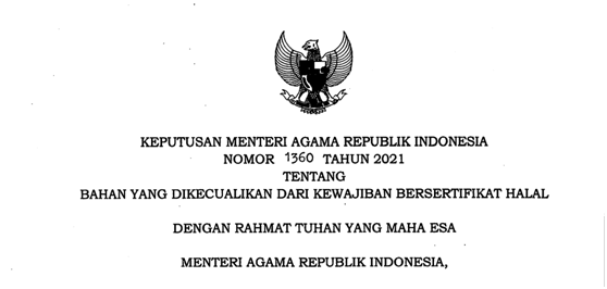 Indonesia,Chemical,Exemption,Halal,Certification,Material,Positive