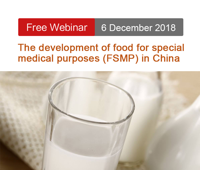 China,Food for Special Medical Purpose,FSMP,Development,Webinar,Free