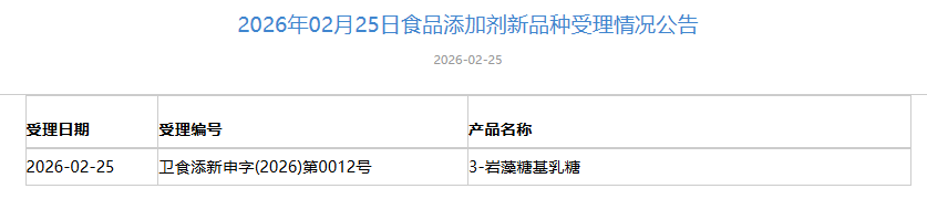 三新食品,受理动态,多种母乳低聚糖HMO,受理