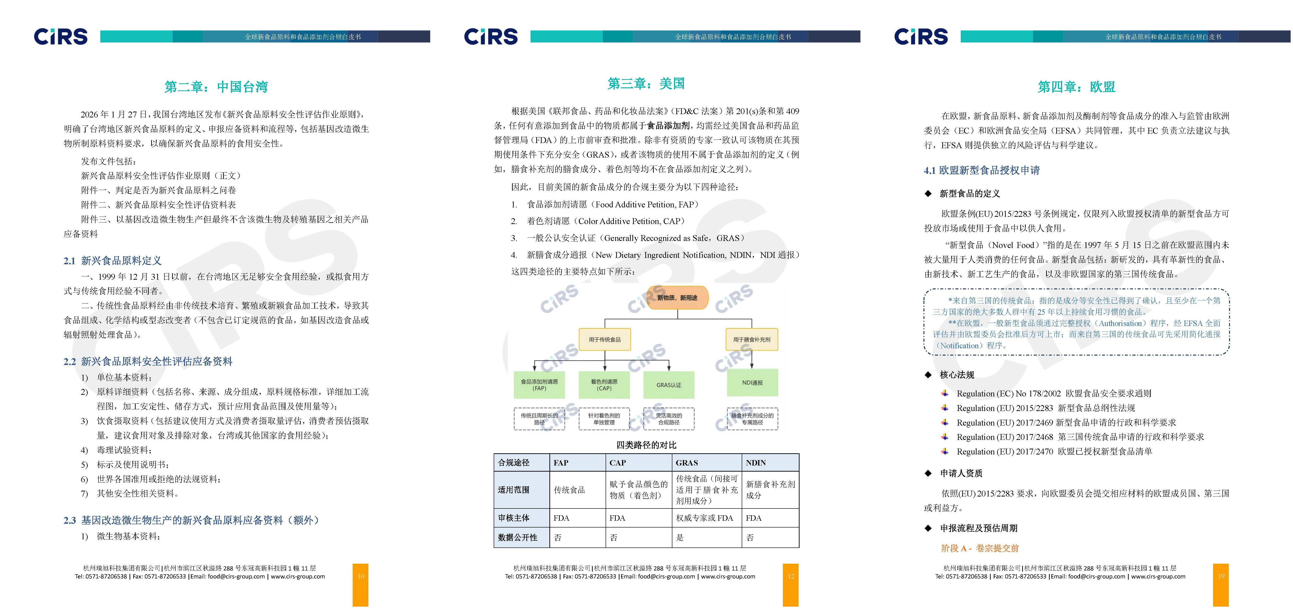 瑞旭集团,全球,新食品原料,食品添加剂,合规,白皮书